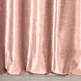 Zasłona szyta na taśmie 5 cm SAFARI 1 pudrowo różowa z miękkiej welwetowej tkaniny z połyskiem i poziomym prążkiem