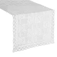 Bieżnik na stół 40x140 cm biały ażurowy MARTHA w stylu boho