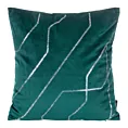 Poszewka na poduszkę 45x45 cm welwetowa ciemnoturkusowa ze srebrnym nadrukiem BLINK 37
