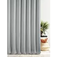 Zasłona szyta na flexach popielata z tkaniny o naturalnym splocie z efektem melanżu
