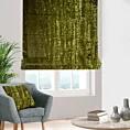 Roleta rzymska oliwkowa z miękkiej tkaniny welwetowej z efektem kreszowania