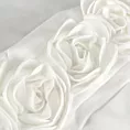 Zasłona kremowa z welwetu zdobiona aplikacją 3D róż 140x270 cm taśma - ROSES Eva Minge