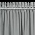 Zasłona welwetowa jasnoszara, troczek w zestawie140x300 cm taśma - ANTARA