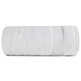 Ręcznik kąpielowy 50x90 cm bawełniany kolor biały z żakardową bordiurą w stylu eko 500 g/m2 LORITA