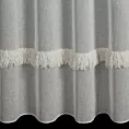 Firana szyta na przelotkach naturalna z matowej, miękkiej tkaniny ozdobionej szenilowymi frędzlami Italissima Eva Minge