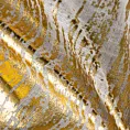 Zasłona naturalno, złocista zdobiona błyszczącym nadrukiem z dodatkiem lnu 135x250 cm przelotka - IMANI