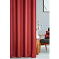 Zasłona szyta na taśmie 5 cm jasnoczerwona z tkaniny trudnopalnej, zaciemniającej, typu blackout z efektem melanżu