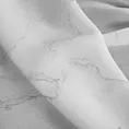 Firana biało, srebrzysta z etaminy z marmurkowym wzorem 140x270 cm przelotka Iva
