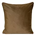 Poszewka na poduszkę 45x45 cm welwetowa kolor jasnobrązowy z wypustką na brzegach SIBEL PIERRE CARDIN