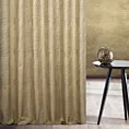 Zasłona szyta na taśmie 5 cm złoto popielata z lekko usztywnianej tkaniny z przecieranym wzorem