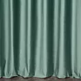 Zasłona szyta na flexach ciemnomiętowa z miękkiej półmatowej tkaniny welwetowej