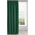 Zasłona ciemnozielona zaciemniająca gładka półmatowa 135x270 cm taśma - LOGAN