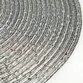 Podkładka okrągła na stół srebrna średnica 38 cm IVA utkana ze srebrnej nici
