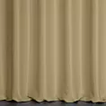 Zasłona szyta na taśmie 5 cm beżowa z tkaniny trudnopalnej, zaciemniającej, typu blackout