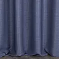 Zasłona szyta na taśmie 5 cm granatowa z miękkiej tkaniny o naturalnym splocie w stylu ekologicznym
