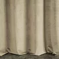 Zasłona szyta na flexach ENYA jasnobrązowa z miękkiej półmatowej tkaniny welwetowej