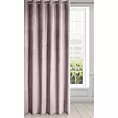 Zasłona pudrowo różowa z matowego welwetu 215x250 cm przelotka - MELANIE