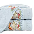 Ręcznik kąpielowy dziecięcy 50x90 cm bawełniany kolor niebieski z haftem misi 450 g/m2 BABY 51