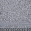 Ręcznik kąpielowy 50x90 cm bawełniany kolor srebrny z bordiurą w paski 500 g/m2 ABBIE