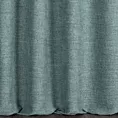 Zasłona szyta na taśmie 8 cm ciemnomiętowa tkanina o naturalnym charakterze z efektem melanżu