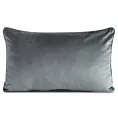 Poduszka 30 x 50 cm welwetowa grafitowa z kontrastującą lamówką GAJA 3