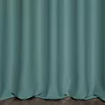 Zasłona szyta na taśmie 5 cm turkusowa z gładkiej tkaniny typu dimout