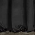 Zasłona welwetowa czarno, srebrna z ozdobnym pasem 140x250 cm przelotka - ARIANA