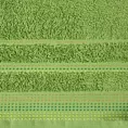 Ręcznik kąpielowy 50x90 cm bawełniany kolor zielony z ozdobnym stębnowaniem 500 g/m2 POLA