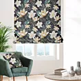 Roleta rzymska wielokolorowa z miękkiej tkaniny typu blackout drukowanej w kwiatowy wzór