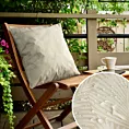 Poszewka na poduszkę 45x45 cm z tkaniny wodoodpornej biało, beżowa idealna na taras oraz balkon GARDEN