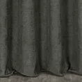 Zasłona szyta na taśmie 5 cm grafitowa z miękkiej w dotyku tkaniny szenilowej
