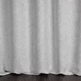 Zasłona szyta na taśmie 5 cm GEONOA srebrna z miękkiej tkaniny o naturalnym charakterze z widocznym ozdobnym splotem