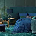Pościel 160x200 cm gładka z satyny bawełnianej kolor granatowy DINA Diva Line