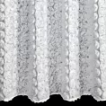 Zasłona szyta na taśmie fala biała z tkaniny z ozdobnymi różami