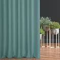 Zasłona szyta na taśmie 5 cm turkusowa z gładkiej tkaniny typu dimout