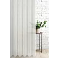 Firana szyta na taśmie 5 cm kremowa z delikatnego materialu z efektem deszczyku, wykończona obciąznikiem