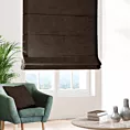 Roleta rzymska DORA - HIT ciemnobrązowa z miękkiej tkaniny o welurowej strukturze