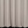 Zasłona szyta na taśmie 5 cm ciemnobeżowa z tkaniny w stylu eko z efektem melanżu