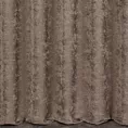 Zasłona szyta na taśmie 5 cm brązowa z miękkiej tkaniny szenilowej typu dimout o naturalnym splocie