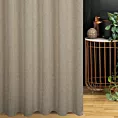 Zasłona szyta na taśmie 5 cm kremowo beżowa z tkaniny o strukturze siatki z efektem melanżu