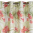 Zasłona biała w czerwone kwiaty 140x250 cm przelotka - MARI