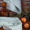 Komplet ściereczek kuchennych 2szt 50x70 cm bawełniany kolor zielony zdobionych motywem szachownicy 200 g/m2 MAURO