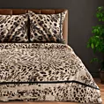 Pościel 140x200 cm z makosatyny bawełnianej kolor brązowy, czarny z motywem zwierzęcym EVA 23 Eva Minge