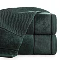 Ręcznik do rąk 30x50 cm bawełniany kolor ciemnozielony z welurową bordiurą 500 g/m2 EMMA