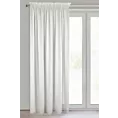Firana biała z tkaniny szyfonowej z efektem garbowania nie wymagająca prasowania 135x270 cm taśma MELINDA