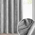 Zasłona szara o szenilowej strukturze 140x250 cm przelotka - NESKA