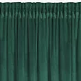 Zasłona welwetowa ciemnozielona zdobiona falbanami 140x270 taśma - CHARLOTTE 1