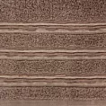 Ręcznik kąpielowy 50x90 cm bawełniany kolor brązowy z ozdobną żakardową bordiurą z marszczeniem 480 g/m2 JONAS