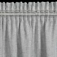 Zasłona srebrna o płóciennym splocie ze złotym połyskiem 140x280 cm taśma - BLANKA