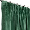 Zasłona zielona z miękkiego welwetu 140x250 cm taśma - SUZANA
